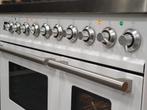 🔥Luxe Boretti Fornuis 90cm hoogglans wit rvs 2 ovens 6 pits, Elektronische apparatuur, Fornuizen, 60 cm of meer, Ophalen of Verzenden