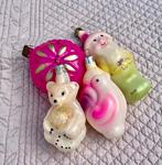 Vintage glazen kerstballen, Diversen, Kerst, Ophalen of Verzenden, Gebruikt