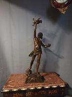 Zeer mooie antieke brons van een jager, Ophalen, Brons