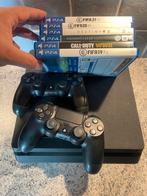 Ps4 slim 1TB 2 controllers + 6 games, Ophalen, Zo goed als nieuw, Slim