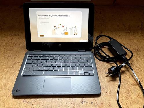 HP ChromeBook x360 11 G1 EE, Informatique & Logiciels, Chromebooks, Comme neuf, 11 pouces, 4 GB ou moins, 32 GB ou moins, Azerty