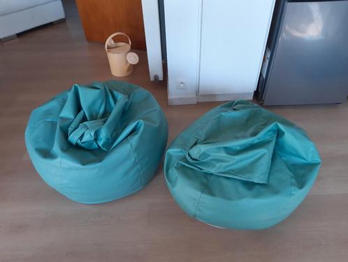 Twee peerstoelen in Fatboy-stijl, Huis en Inrichting, Zitzakken, Zo goed als nieuw, Groen, Ophalen
