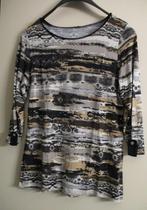 Bruin gevlamde blouse / shirt maat 42 - 44, Bruin, Maat 42/44 (L), Ophalen of Verzenden, Zo goed als nieuw