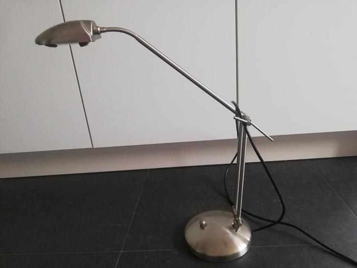 Enorme vintage gearticuleerde metalen bureaulamp, Diversen, Bureau-accessoires, Gebruikt, Ophalen