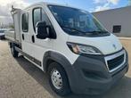 Peugeot Boxer Dubbel Cab Euro 6 Laadbak 7 pl, Auto's, Bestelwagens en Lichte vracht, Voorwielaandrijving, 4 deurs, Euro 6, 4 cilinders
