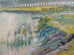 Modern schilderij M.VAN DEN BEMPT "Aan de Schelde", Antiek en Kunst, Kunst | Schilderijen | Modern, Ophalen of Verzenden