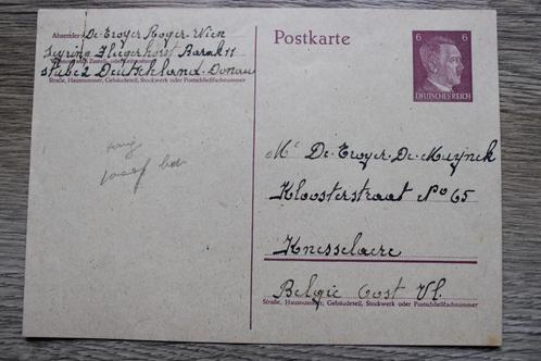 Postkarte 1944 tewerkgestelde Belg Wien Donau Knesselare, Verzamelen, Militaria | Tweede Wereldoorlog, Overige soorten, Foto of Poster