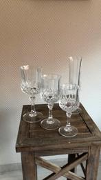 Set 10 witte 8 rode  11 water en 4 champagneglazen, Glas, Overige stijlen, Glas of Glazen, Gebruikt