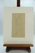 Dessin de soldat par Armand Rassenfosse, Enlèvement ou Envoi