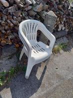 witte tuinstoelen, Tuin en Terras, Ophalen, Gebruikt, Plastic