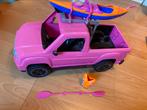 Barbie jeep + kayak, Gebruikt, Barbie