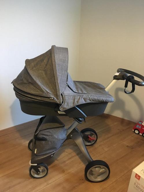 Stokke Xplory met reiswieg, Kinderen en Baby's, Buggy's, Overige merken, Regenhoes, Verstelbare rugleuning, Zonnekap, Ophalen