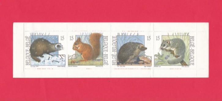 Notitieboekje nr. 23 postfris - Kleine zoogdieren uit 1992., Postzegels en Munten, Postzegels | Europa | België, Postfris, Orginele gom