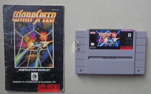 WarpSpeed voor de Amerikaanse SNES + boekje, Games en Spelcomputers, Games | Nintendo Super NES, Gebruikt, Ophalen of Verzenden