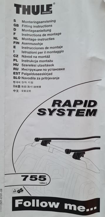 Thule Rapid System- voetklem voor dakdrager