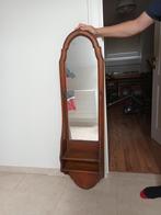 Antieke notenhouten halspiegel., Ophalen, Overige vormen, Minder dan 50 cm, 100 tot 150 cm