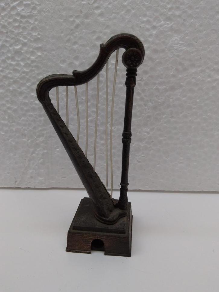 Puntenslijper minatuuur harp, Verzamelen, Overige Verzamelen, Gebruikt, Ophalen of Verzenden