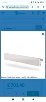 Radiator plint parada 180cm lang NIEUW!!, Ophalen of Verzenden, Zo goed als nieuw, Radiator