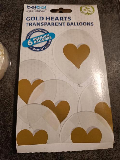 Pakket trouwdecoratie: ballonnen, slingers, hartjes - nieuw, Hobby en Vrije tijd, Feestartikelen, Nieuw, Versiering, Ophalen of Verzenden