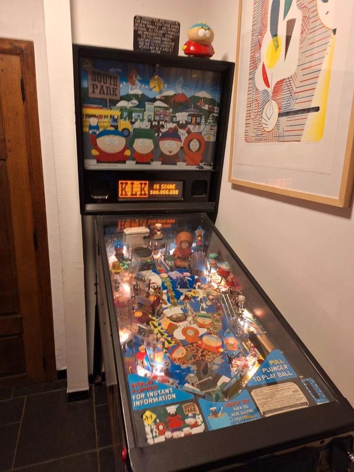Flipper south park pinball arcade vintage 80s 90s collection, Verzamelen, Automaten | Flipperkasten, Gebruikt, Ophalen