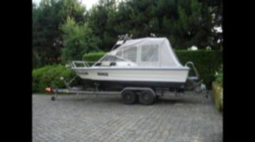 Motorboot met trailer, Watersport en Boten, Motorboten en Motorjachten, Ophalen, Gebruikt, Binnenboordmotor, Diesel