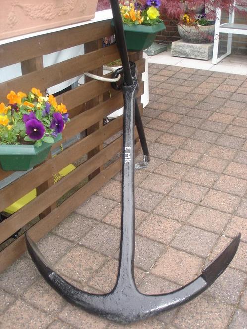 Boot Anker  ,Antiek stok anker voor tuin ornement, decoratie, Watersport en Boten, Bootonderdelen, Gebruikt, Ankeren en Afmeren