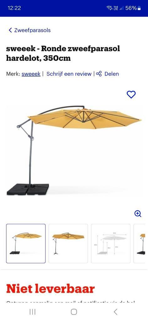 Parasol, Tuin en Terras, Parasols, Gebruikt, Zweefparasol, Ophalen