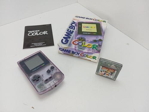 game boy color model CGB-001 atomic purple als nieuw + spel, Games en Spelcomputers, Spelcomputers | Nintendo Game Boy, Zo goed als nieuw