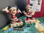 Disney Traditions - Mickey & Minnie Mouse - Set van 2 kerst, Mickey Mouse, Statue ou Figurine, Enlèvement ou Envoi, Neuf