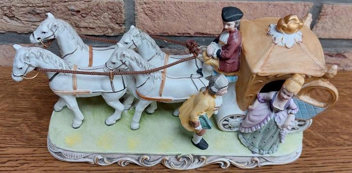 Vintage - Koetsbeeld - Biscuit - In uitstekende staat - € 85, Antiek en Kunst, Antiek | Porselein, Ophalen of Verzenden
