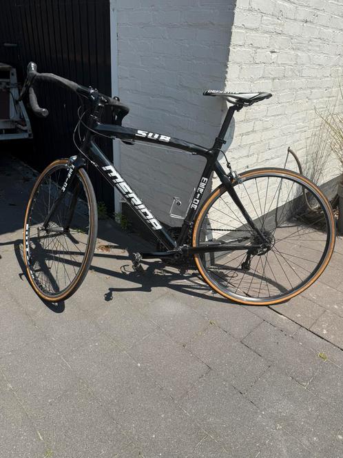 Zwarte Koersfiets Merida Frame, Fietsen en Brommers, Fietsen | Racefietsen, Zo goed als nieuw, Heren, Overige merken, 10 tot 15 versnellingen