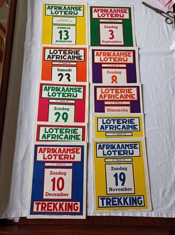 1961 Diverse Affiches Afrikaanse Loterij beschikbaar voor biedingen