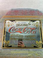 Vintage Coca-Cola Spiegel Gouden Lijst Decoratie 37x27 cm, Verzamelen, Verzenden, Zo goed als nieuw, Reclamebord