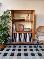 Vintage midcentury platenspeler kast | boekenkast | kast, Huis en Inrichting, Kasten | Boekenkasten, Ophalen, Gebruikt, 100 tot 150 cm
