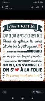 plaque murale chez mamie en bois d albesia 40x30 cm, Huis en Inrichting, Ophalen of Verzenden, Nieuw