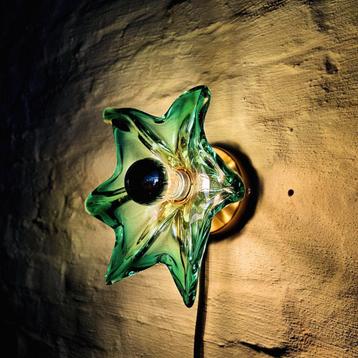 Vintage Murano glazen wandlamp. beschikbaar voor biedingen