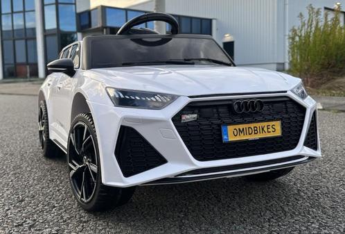 Audi RS6 12v wit Afstandsbediening / Bleutooth / Leder / EV, Kinderen en Baby's, Speelgoed | Buiten | Accuvoertuigen, Nieuw, Ophalen of Verzenden