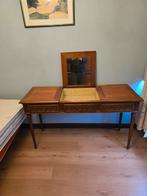 Werktafel met 2 laden en klep massief kerselaar hout, 70 à 120 cm, Louis xvl, Cerisier, Enlèvement