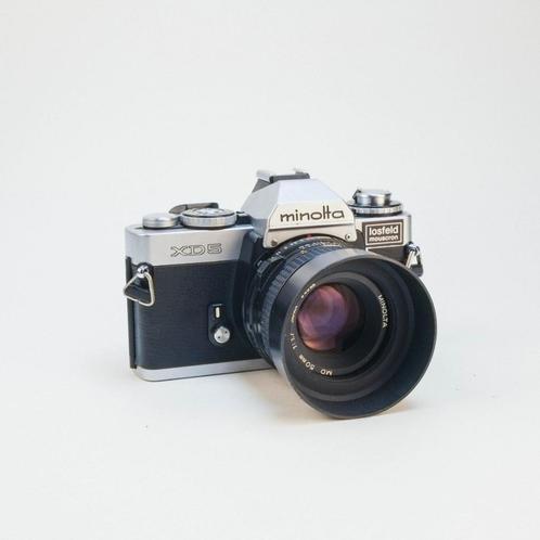 Minolta XD5 /w MD Rokkor 50mm f1.7 [35mm kit], Audio, Tv en Foto, Fotocamera's Analoog, Zo goed als nieuw, Spiegelreflex, Minolta