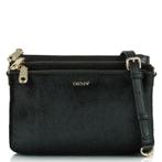 DKNY Riverside Triple Zip Cross-Body Bag - Black, Ophalen of Verzenden, Schoudertasje, Zo goed als nieuw, Zwart