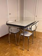 Authentieke Formica Tafel met 4 stoelen - Novalux design, Huis en Inrichting, Ophalen, Gebruikt, 100 tot 150 cm, 50 tot 100 cm
