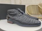 Floris van Bommel blauwe croco laarsjes - Mt 10 1/2, Floris van Bommel, Zo goed als nieuw, Veterschoenen, Verzenden