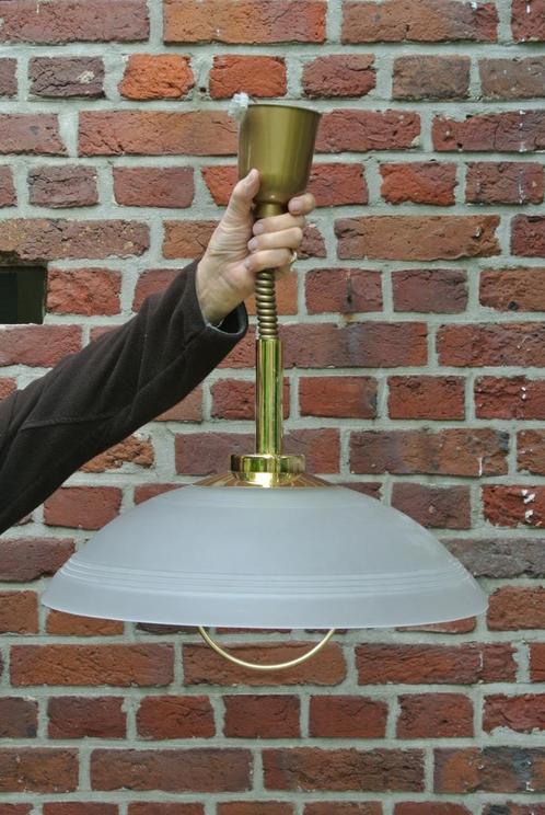Hanglamp – mat - doorzichtig, Maison & Meubles, Lampes | Suspensions, Comme neuf, Verre, Enlèvement