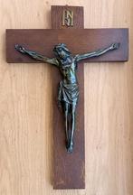 Kruis met metalen Christus - Circa 50,4 cm, Ophalen of Verzenden