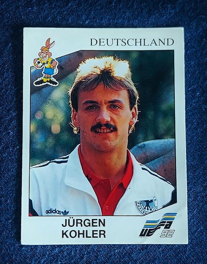 Panini sticker voetbal  ' Euro 1992 - Jürgen Kohler '  #200, Hobby en Vrije tijd, Stickers en Plaatjes, Nieuw, Sticker, Ophalen of Verzenden