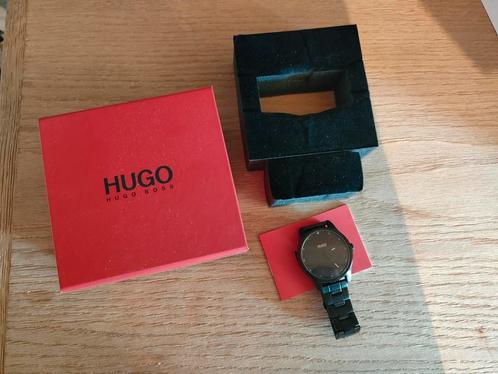 Montre Hugo Boss noire, Handtassen en Accessoires, Horloges | Heren, Zo goed als nieuw, Ophalen of Verzenden