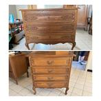 2 Commodes anciennes style louis XV, Ophalen, 100 tot 150 cm, Zo goed als nieuw, Met lade(s)