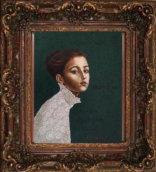 Tableau "Portrait d'une jeune fille", Antiquités & Art, Art | Peinture | Moderne, Envoi