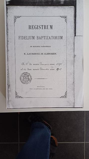 Klerken st.Laurentiuskerk doopregister beschikbaar voor biedingen