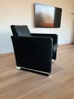 Jori Navy JR 4080 design leder fauteuil, Huis en Inrichting, Fauteuils, Design, Metaal, Ophalen of Verzenden, 75 tot 100 cm